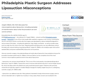 Philadelphia plastic surgeon discusses common misconceptions about liposuction.